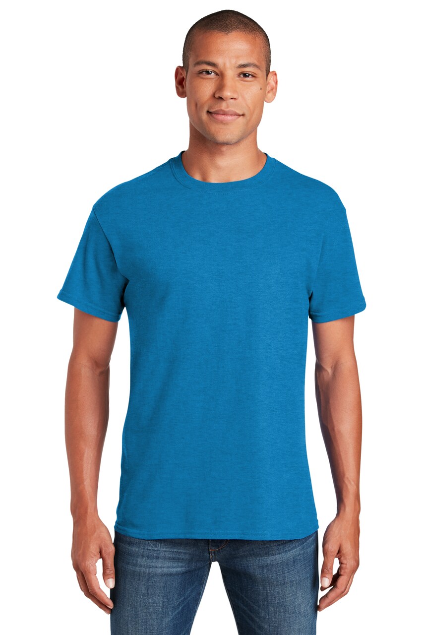 Gildan® Crewneck Heavy Cotton Short Sleeve T-Shirt 5.3 oz 100% Cotton Classic Fit Everyday Blank Tee for Custom Printing